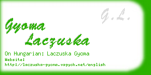 gyoma laczuska business card